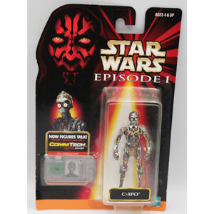 Star Wars Episode I C-3PO Action Figure – CommTech Chip –‎ Hasbro 1999 – New
